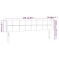 vidaXL Cabecero con LED de tela crema 183x16x78/88 cm