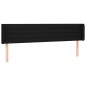 vidaXL Cabecero con LED de tela negro 183x16x78/88 cm