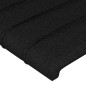 vidaXL Cabecero con LED de tela negro 183x16x78/88 cm