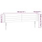 vidaXL Cabecero con LED de tela negro 183x16x78/88 cm