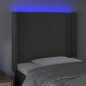 vidaXL Cabecero con LED de terciopelo gris oscuro 83x16x118/128 cm vidaXL Cabecero con LED de terciopelo gris oscuro 83x16x118/128 cm