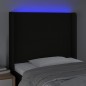 vidaXL Cabecero con LED de tela negro 83x16x118/128 cm vidaXL Cabecero con LED de tela negro 83x16x118/128 cm