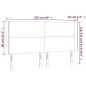 vidaXL Cabecero con LED de terciopelo verde oscuro 203x16x118/128 cm