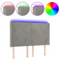vidaXL Cabecero con LED de terciopelo gris claro 147x16x118/128 cm vidaXL Cabecero con LED de terciopelo gris claro 147x16x118/128 cm
