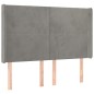 vidaXL Cabecero con LED de terciopelo gris claro 147x16x118/128 cm vidaXL Cabecero con LED de terciopelo gris claro 147x16x118/128 cm