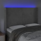 vidaXL Cabecero con LED de terciopelo gris claro 147x16x118/128 cm vidaXL Cabecero con LED de terciopelo gris claro 147x16x118/128 cm