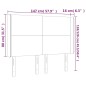 vidaXL Cabecero con LED de terciopelo gris claro 147x16x118/128 cm vidaXL Cabecero con LED de terciopelo gris claro 147x16x118/128 cm