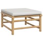 vidaXL Set de muebles de jardín 8 piezas bambú y cojines gris claro vidaXL Set de muebles de jardín 8 piezas bambú y cojines gris claro