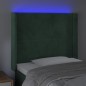 vidaXL Cabecero con LED de terciopelo verde oscuro 93x16x118/128 cm vidaXL Cabecero con LED de terciopelo verde oscuro 93x16x118/128 cm