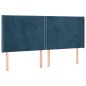 vidaXL Cabecero con LED de terciopelo azul oscuro 163x16x118/128 cm vidaXL Cabecero con LED de terciopelo azul oscuro 163x16x118/128 cm