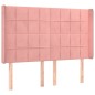 vidaXL Cabecero con LED de terciopelo rosa 147x16x118/128 cm vidaXL Cabecero con LED de terciopelo rosa 147x16x118/128 cm