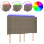 vidaXL Cabecero con LED de tela gris taupe 147x16x118/128 cm vidaXL Cabecero con LED de tela gris taupe 147x16x118/128 cm