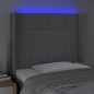 vidaXL Cabecero con LED de tela gris claro 103x16x118/128 cm vidaXL Cabecero con LED de tela gris claro 103x16x118/128 cm