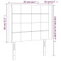 vidaXL Cabecero con LED de tela color crema 83x16x118/128 cm vidaXL Cabecero con LED de tela color crema 83x16x118/128 cm