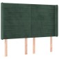 vidaXL Cabecero con LED de terciopelo verde oscuro 147x16x118/128 cm vidaXL Cabecero con LED de terciopelo verde oscuro 147x16x118/128 cm