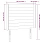 vidaXL Cabecero con LED de terciopelo negro 93x16x118/128 cm