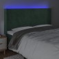 vidaXL Cabecero con LED de terciopelo verde oscuro 183x16x118/128 cm vidaXL Cabecero con LED de terciopelo verde oscuro 183x16x118/128 cm