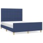 vidaXL Estructura de cama con cabecero tela gris taupe azul 140x200 cm vidaXL Estructura de cama con cabecero tela gris taupe azul 140x200 cm