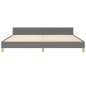 vidaXL Estructura de cama con cabecero tela gris oscuro 200x200 cm vidaXL Estructura de cama con cabecero tela gris oscuro 200x200 cm