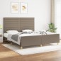vidaXL Estructura de cama con cabecero de tela gris taupe 180x200 cm vidaXL Estructura de cama con cabecero de tela gris taupe 180x200 cm