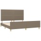 vidaXL Estructura de cama con cabecero de tela gris taupe 180x200 cm vidaXL Estructura de cama con cabecero de tela gris taupe 180x200 cm