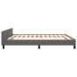 vidaXL Estructura de cama con cabecero cuero sintético gris 160x200cm vidaXL Estructura de cama con cabecero cuero sintético gris 160x200cm