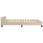 vidaXL Estructura de cama cabecero cuero sintético capuchino 140x200cm