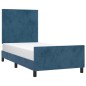 vidaXL Estructura cama con cabecero terciopelo azul oscuro 80x200 cm