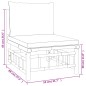 vidaXL Set de muebles de jardín 6 piezas bambú y cojines blanco crema