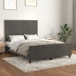 vidaXL Estructura cama con cabecero terciopelo gris oscuro 140x200 cm vidaXL Estructura cama con cabecero terciopelo gris oscuro 140x200 cm