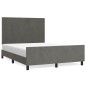 vidaXL Estructura cama con cabecero terciopelo gris oscuro 140x200 cm vidaXL Estructura cama con cabecero terciopelo gris oscuro 140x200 cm