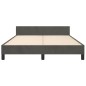 vidaXL Estructura cama con cabecero terciopelo gris oscuro 140x200 cm vidaXL Estructura cama con cabecero terciopelo gris oscuro 140x200 cm