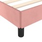 vidaXL Estructura de cama con cabecero de terciopelo rosa 140x190 cm vidaXL Estructura de cama con cabecero de terciopelo rosa 140x190 cm