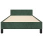 vidaXL Estructura cama con cabecero terciopelo verde oscuro 90x190 cm vidaXL Estructura cama con cabecero terciopelo verde oscuro 90x190 cm