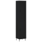 vidaXL Aparador de madera contrachapada negro 34,5x34x180 cm vidaXL Aparador de madera contrachapada negro 34,5x34x180 cm