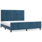 vidaXL Estructura cama con cabecero terciopelo azul oscuro 160x200 cm vidaXL Estructura cama con cabecero terciopelo azul oscuro 160x200 cm