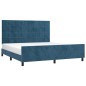 vidaXL Estructura cama con cabecero terciopelo azul oscuro 160x200 cm vidaXL Estructura cama con cabecero terciopelo azul oscuro 160x200 cm