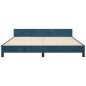vidaXL Estructura cama con cabecero terciopelo azul oscuro 160x200 cm vidaXL Estructura cama con cabecero terciopelo azul oscuro 160x200 cm