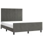vidaXL Estructura cama con cabecero terciopelo gris oscuro 140x190 cm
