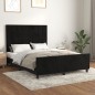 vidaXL Estructura de cama con cabecero de terciopelo negro 140x200 cm vidaXL Estructura de cama con cabecero de terciopelo negro 140x200 cm