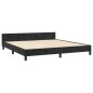 vidaXL Estructura de cama con cabecero de terciopelo negro 180x200 cm vidaXL Estructura de cama con cabecero de terciopelo negro 180x200 cm