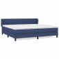 vidaXL Cama box spring con colchón tela azul 200x200 cm vidaXL Cama box spring con colchón tela azul 200x200 cm