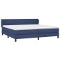 vidaXL Cama box spring con colchón tela azul 200x200 cm vidaXL Cama box spring con colchón tela azul 200x200 cm