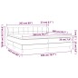 vidaXL Cama box spring con colchón tela azul 200x200 cm vidaXL Cama box spring con colchón tela azul 200x200 cm