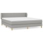 vidaXL Cama box spring con colchón tela gris claro 180x200 cm vidaXL Cama box spring con colchón tela gris claro 180x200 cm