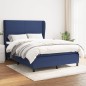 vidaXL Cama box spring con colchón tela azul 140x200 cm vidaXL Cama box spring con colchón tela azul 140x200 cm