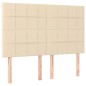 vidaXL Cama box spring con colchón tela color crema 140x190 cm vidaXL Cama box spring con colchón tela color crema 140x190 cm