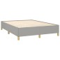 vidaXL Cama box spring con colchón tela gris claro 140x190 cm vidaXL Cama box spring con colchón tela gris claro 140x190 cm
