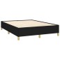 vidaXL Cama box spring con colchón tela negro 140x200 cm vidaXL Cama box spring con colchón tela negro 140x200 cm