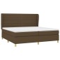 vidaXL Cama box spring con colchón tela marrón oscuro 200x200 cm vidaXL Cama box spring con colchón tela marrón oscuro 200x200 cm